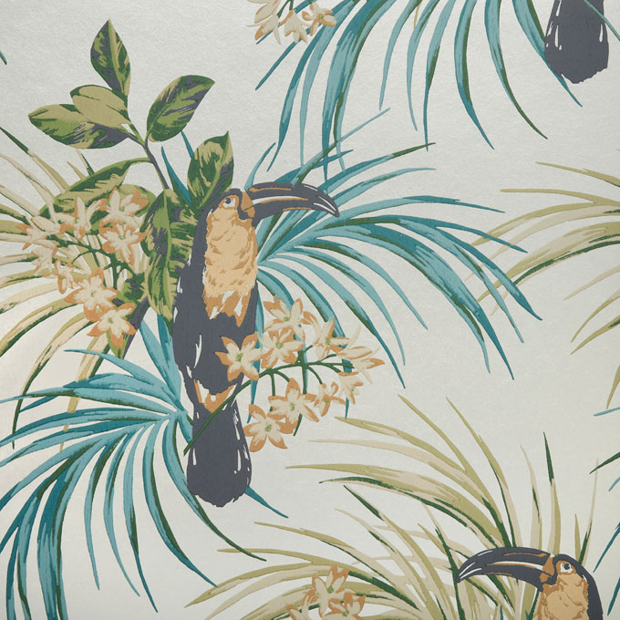 Обои 1838 Wallcoverings Elodie Le Toucan Emerald 1907-135-03